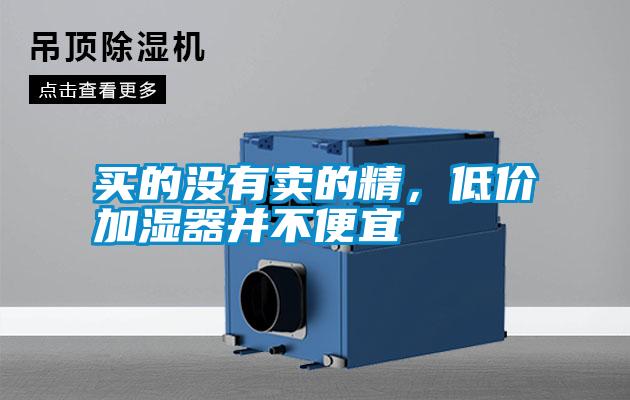 买的没有卖的精，低价加湿器并不便宜