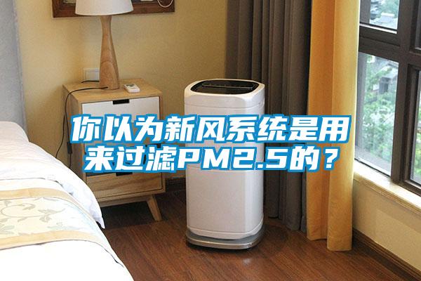 你以为新风系统是用来过滤PM2.5的？