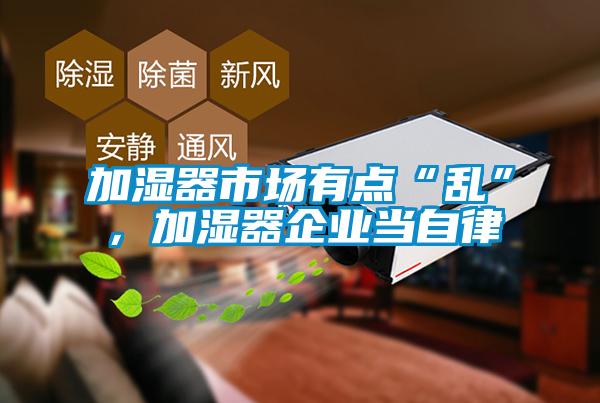 加湿器市场有点“乱”，加湿器企业当自律
