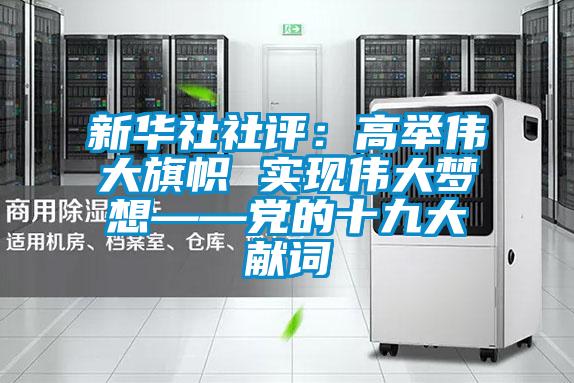 新华社社评：高举伟大旗帜 实现伟大梦想——党的十九大献词
