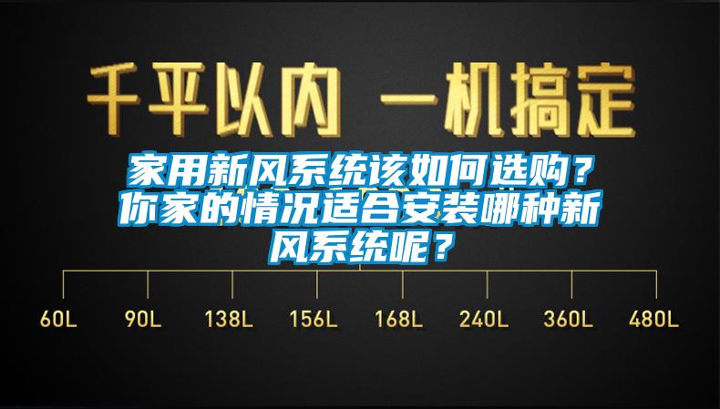 家用新风系统该如何选购？你家的情况适合安装哪种新风系统呢？