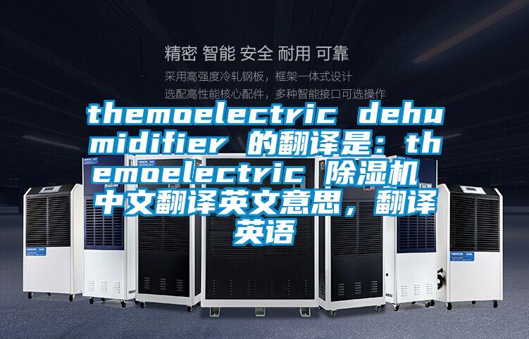 themoelectric dehumidifier 的翻译是：themoelectric 91抖音免费看片 中文翻译英文意思，翻译英语