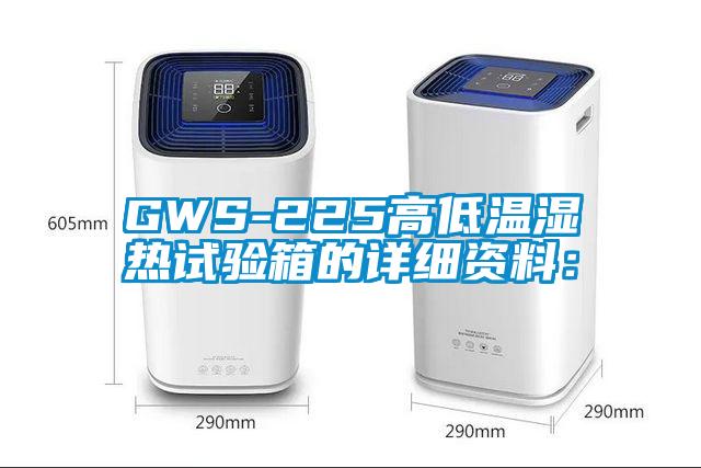 GWS-225高低温湿热试验箱的详细资料：