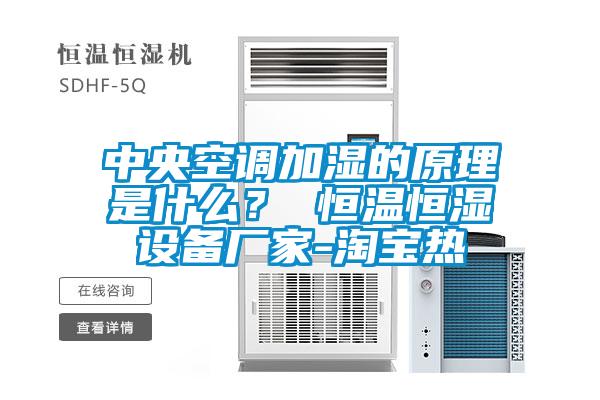 中央空调加湿的原理是什么？ 恒温恒湿设备厂家-淘宝热
