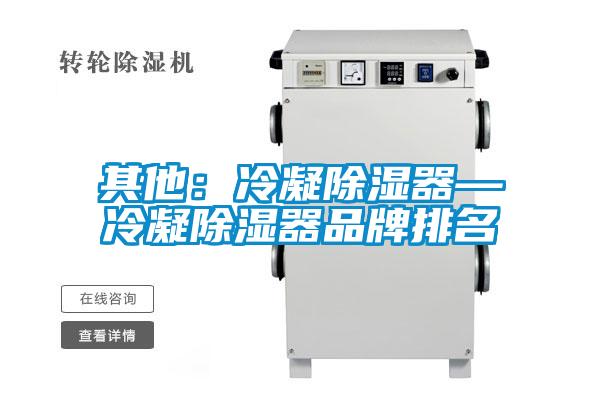 其他：冷凝除湿器—冷凝除湿器品牌排名
