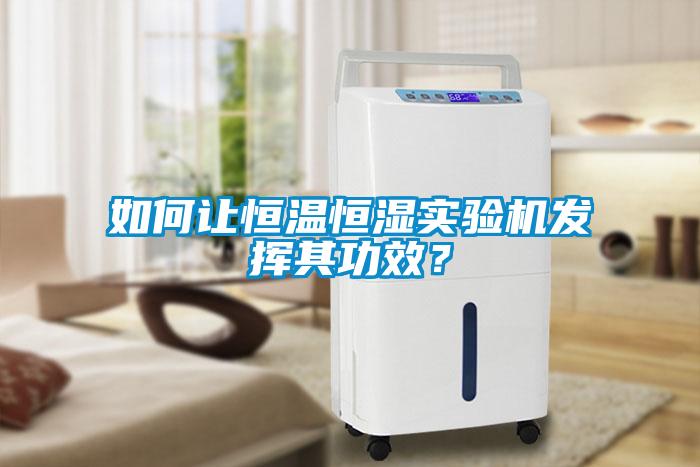 如何让恒温恒湿实验机发挥其功效？