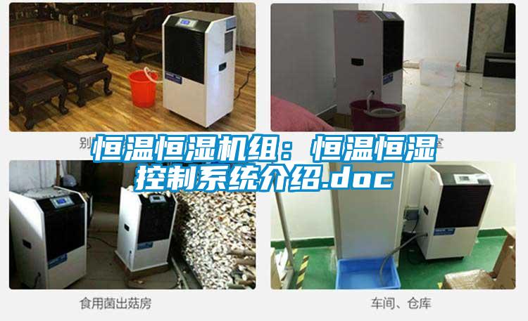 恒温恒湿机组：恒温恒湿控制系统介绍.doc