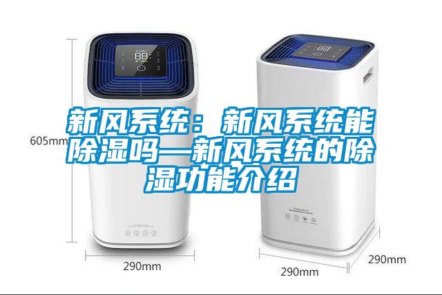新风系统：新风系统能除湿吗—新风系统的除湿功能介绍