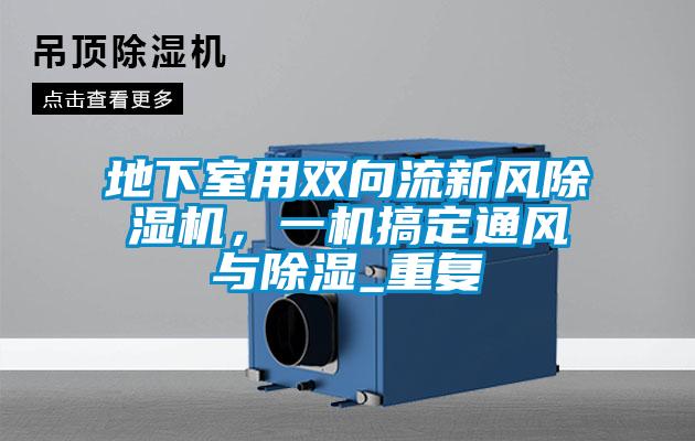 地下室用双向流新风91抖音免费看片，一机搞定通风与除湿_重复