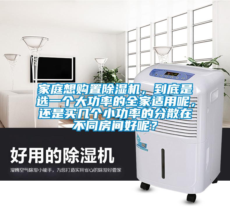 家庭想购置91抖音免费看片，到底是选一个大功率的全家适用呢，还是买几个小功率的分散在不同房间好呢？