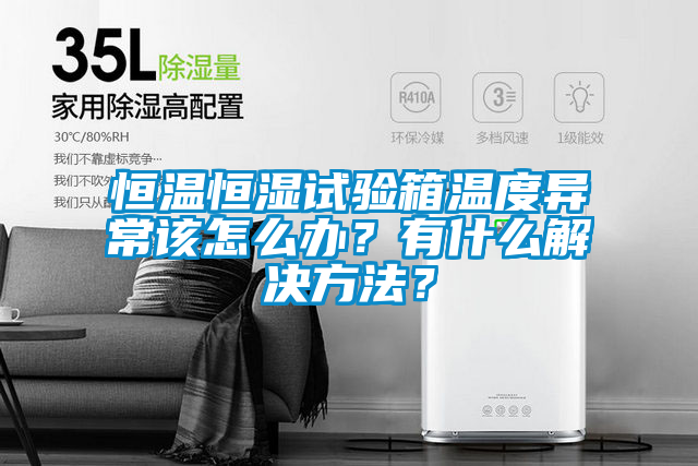 恒温恒湿试验箱温度异常该怎么办？有什么解决方法？