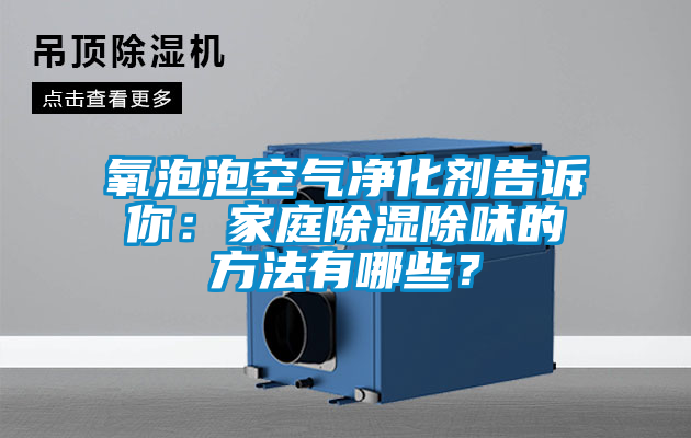 氧泡泡空气净化剂告诉你：家庭除湿除味的方法有哪些？