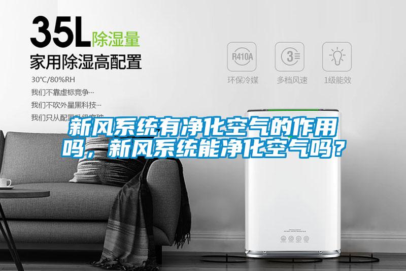 新风系统有净化空气的作用吗，新风系统能净化空气吗？