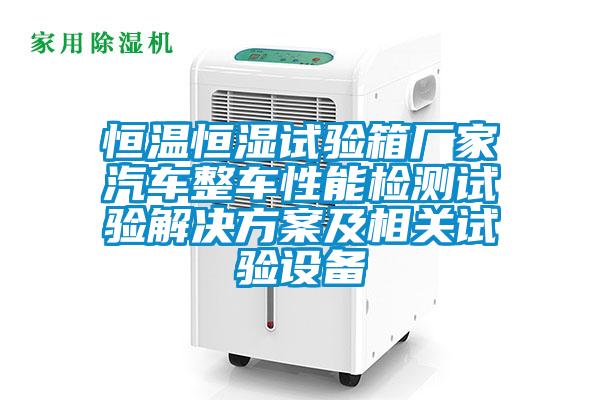 恒温恒湿试验箱厂家汽车整车性能检测试验成人抖音APP污下载及相关试验设备