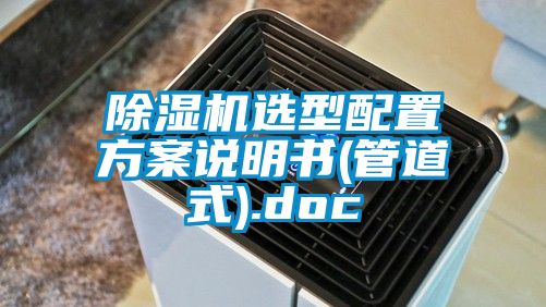 91抖音免费看片选型配置方案说明书(管道式).doc